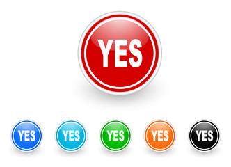 yes icon vector set