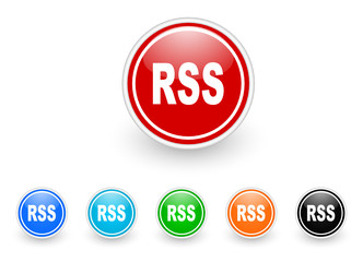 rss icon vector set