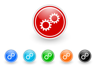 gears icon vector set