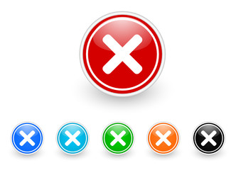 cancel icon vector set