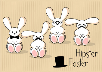 hipster easter card