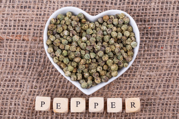 Pepper on  sack  cloth