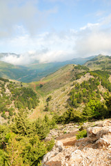 Green valley and hills on the island of Crete, Greece