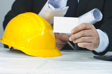 Foreground lifestyle businessman in suit and tie
