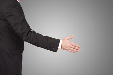 Foreground lifestyle businessman in suit and tie