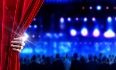 Opened curtain