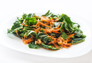 Carrot and spinach salad