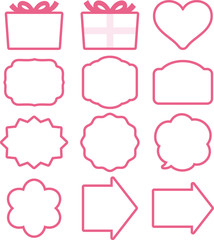 シンプルなフレームのセット