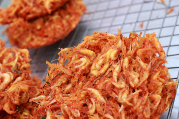 Fried Shrimp Cake in the market
