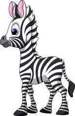 Obraz na płótnie Canvas Zebra cartoon