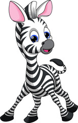 Obraz na płótnie Canvas Zebra cartoon