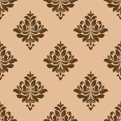 Vintage wallpaper design of floral arabesques