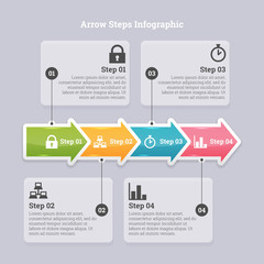 Arrow Steps Infographic