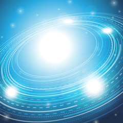 Blue Ring Star Background