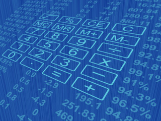 Abstract calculator keyboard