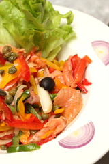 mixed salmon salad