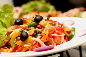 mixed salmon salad