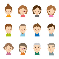 顔　セット／老若男女