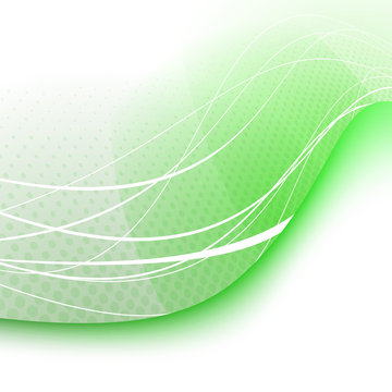 Green Swoosh Wave Background - Certificate