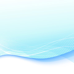 Abstract blue swoosh wave template