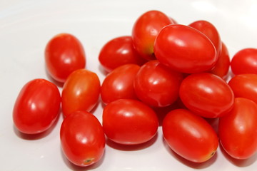 Group of red tomato vegetable isolated