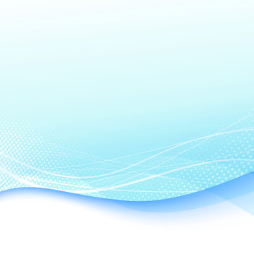 Abstract Blue Swoosh Wave Template