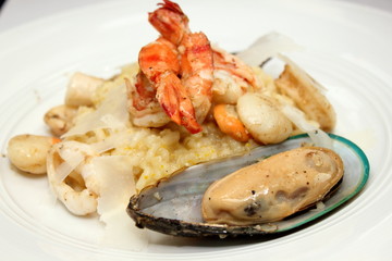 Rice with seafood