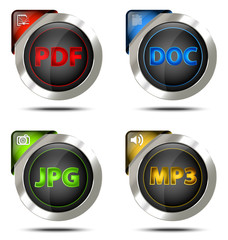 Elegant file type icon set