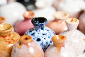 ceramic pots in glaze