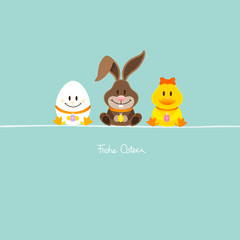 Ei, Osterhase & Ente Ostereier retro
