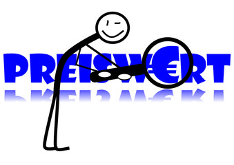 Strichmännchen mit Text  Preiswert