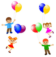 Obraz na płótnie Canvas little child with balloon