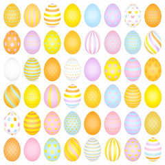 Slim Easter Eggs Pattern Yellow/Orange/Blue/Purple