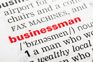 Businessman Word Definition In Dictionary Close Up