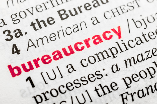 Bureaucracy Word Definition In Dictionary Close Up