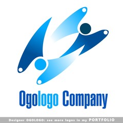 logo, global, swirl, business, vector, symbol