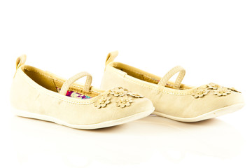 Female  shoes isolated on white background   child kids beautifu