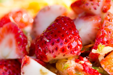 close-up of strawberry