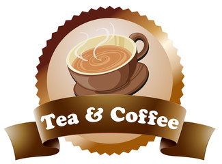 A coffee and tea label