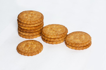 Galettes bretonnes sur fond blanc