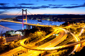Fototapeta na wymiar Bridge in Hong Kong