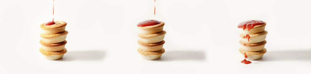 Stack of meat pies © Photography by Rob D