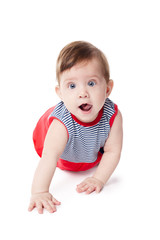 Beautiful expressive adorable happy cute smiling baby