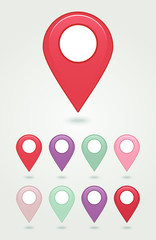 Fototapeta premium Mapping pins icon