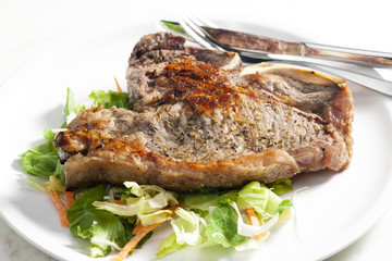grilled T-bone steak