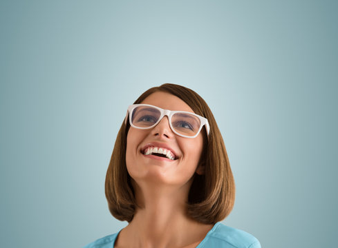 Laughing woman with good sense of humor