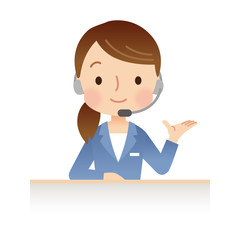 テレフォンオペレーターの女性