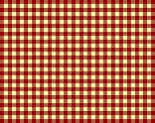 Tischdeckenmuster mit roten und gelben Karos