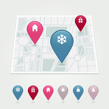 Mapping pins icon