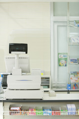 cash register of convenience store